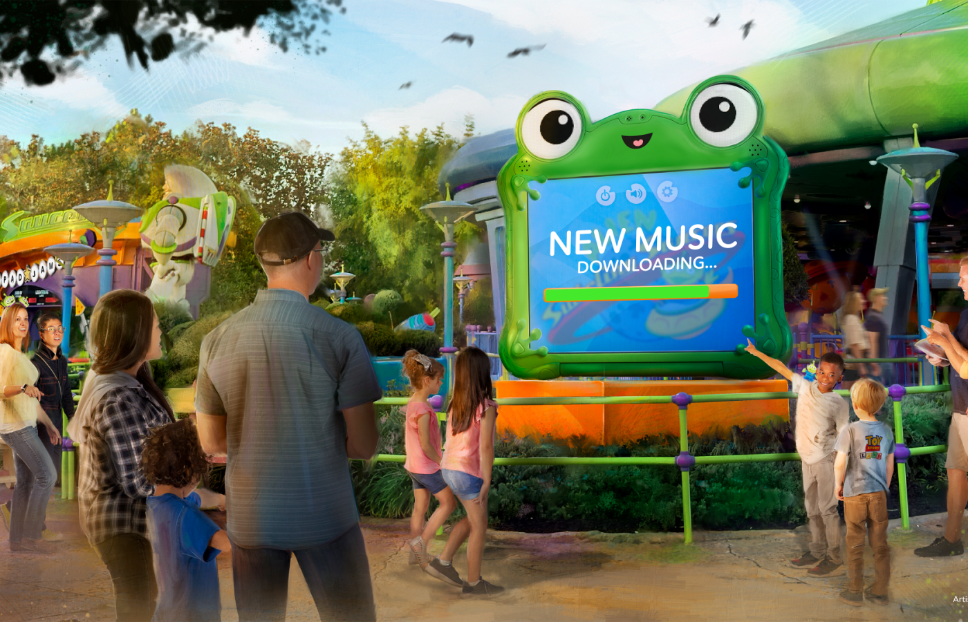 Lilypad en Alien Swirling Saucers, Toy Story Land